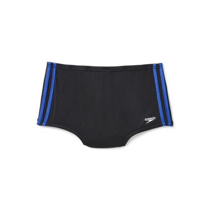 Traje de baño Speedo de hombre tipo bóxer de malla de poliéster para entrenamiento, negro/azul