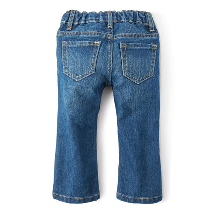 The Children's Place Baby Girls' and Toddler Bootcut Jeans, Indigo, 6-9 Months
