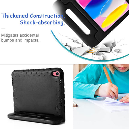Kids Case for iPad 10th Generation (2022), iPad 11" A16 2025 Case with Pencil Holder, Techcircle Handle Stand Lightweight EVA Foam Bumper Protective Rugged Drop Protection Child Proof Cover, Rose