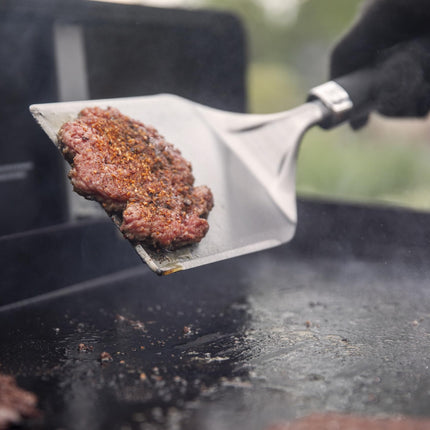Weber 3400061 Juego para hacer smashed burgers, Acero inoxidable