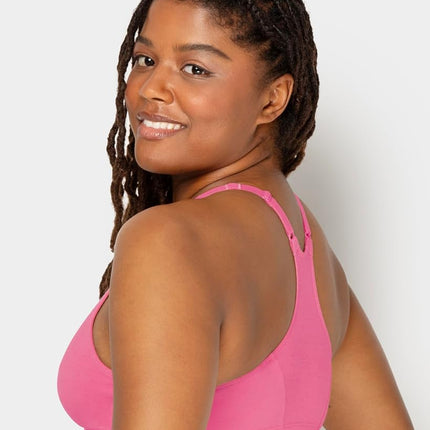 Fruit of the Loom Women's Adjustable Shirred Front Racerback Sports Bra, Neon Pink Heather/White/Grey - 3 Pack, 18