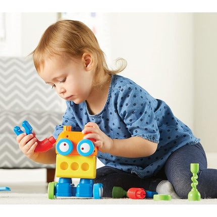 Learning Resources 1-2-3 Robot Factory, Fine Motor Toy, Robot Building Set, Ages 2+