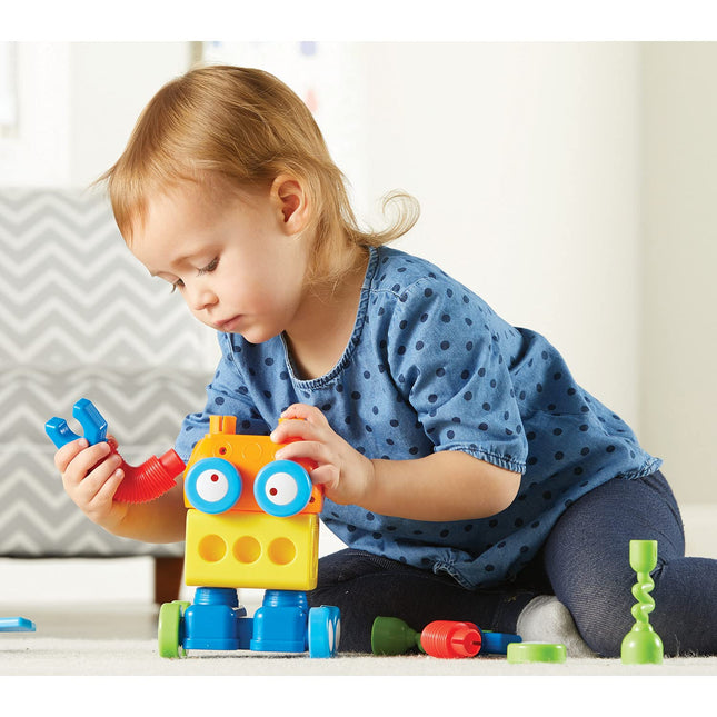 Learning Resources 1-2-3 Robot Factory, Fine Motor Toy, Robot Building Set, Ages 2+