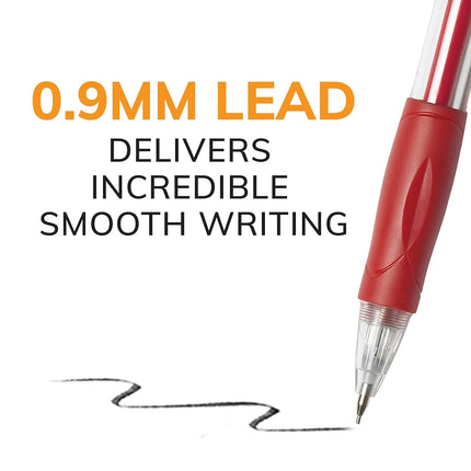 Bic Mechanical Pencil,Refillable,Rubbergrip,.9mm,5/PK,Assorted