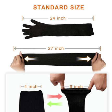 CAWANFLY Protective Kevlar Gloves With Sleeves - Level 5 Protection Heat & Cut Resistant Safety Gloves for Welding, Kitchen, Gardening