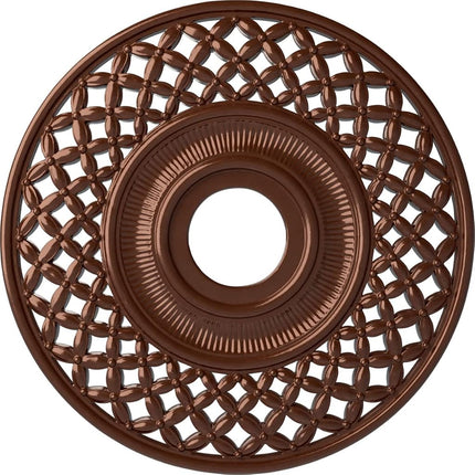 Ekena Millwork CM22RBCPS Robin Ceiling Medallion, Hand-Painted Copper Penny, 22 1/4" OD x 4 3/4" ID x 1 1/4" P (Fits Canopies up to 6 1/4")