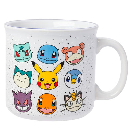 Silver Buffalo Pokémon Bulbasaur Squirtle, Ceramic Camper Mug, 20oz