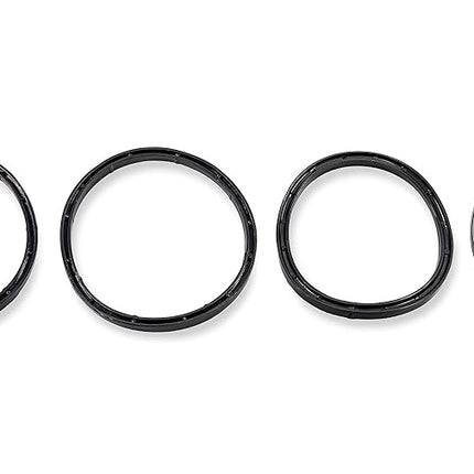 Camco Sewer Hose Replacement Gasket - Replacement Gaskets for RV Sewer Fittings to Ensure an Odor Tight Seal | Two Bayonet & Two 4-in-1 Gaskets - 4 Pack (39834), Black