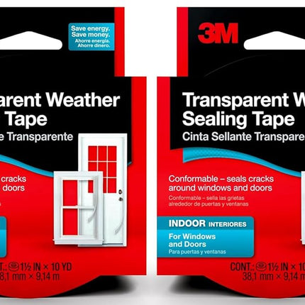 3M Interior Transparent Weather Sealing Tape for W
