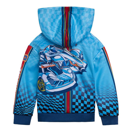 Hot Wheels Toddler Boys Fleece Pullover Hoodie and Jogger Pants Outfit Set Blue 3T