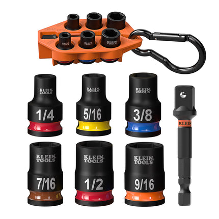 Klein Tools 33808 Grab-And-Go Impact Socket Set, S