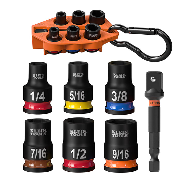 Klein Tools 33808 Grab-And-Go Impact Socket Set, S