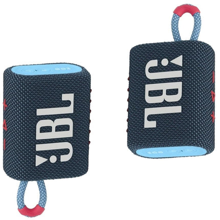 JBL Go 3 Speaker, Portable Bluetooth Speaker Waterproof IP67 Dustproof Outdoor (Blue&Pink)