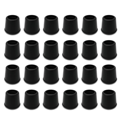 Shepherd Hardware 8759E Rubber Chair Leg Caps, Black, 5/8 Inch (Pack of 24)