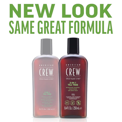 American Crew 3-In-1 Tea Tree Body Cleanser, 8.4 Ounce