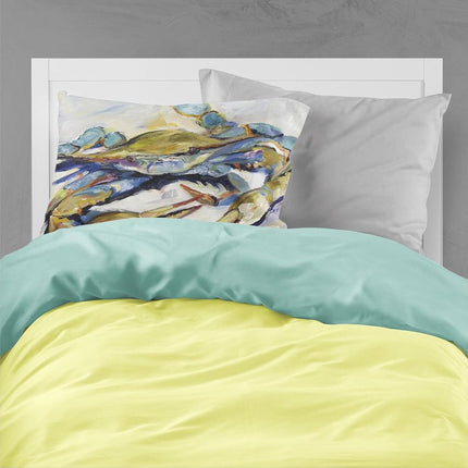 Caroline's Treasures JMK1092PILLOWCASE Funda de almohada estándar de tela con cangrejo azul, estándar, multicolor