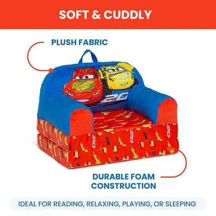 Delta Children - Cars Cozee Buddy Flip-Out Kids Chair, Blue