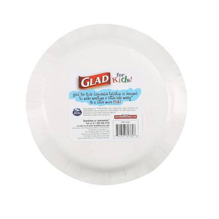 Glad for Kids Paw Patrol Paper Plates | Disposable Paw Patrol Plates for Kids | Heavy Duty Disposable Soak Proof Microwavable Paper Plates for All Occasions Core Pups Blue 7" Round Plates 200 ct