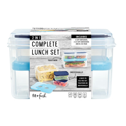Fit + Fresh Entrée Set, Reusable Kit Includes a 6-