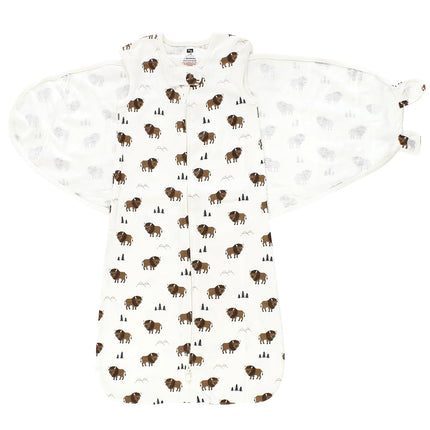 Saco de dormir tipo manta convertible unisex Hudson Baby, Wild Buffalo, 0-3 meses
