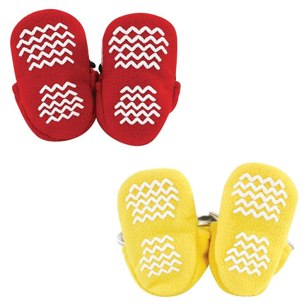 Hudson Baby baby-girls Cozy Fleece Booties, Ladybug Bee, 2 Toddler
