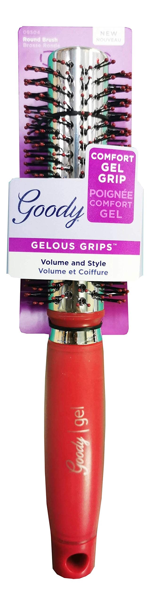 Goody Gelous Grip Round Brush For Short to Medium Hair (Colors Vary) by Goody
