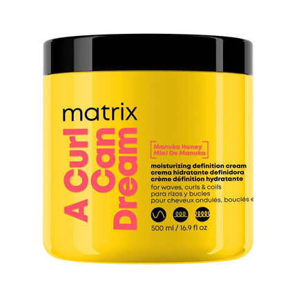 Matrix Moisturising Hair Cream for Curly & Coily Hair, With Manuka Honey Extract, Total Results A Curl Can Dream, 500ml