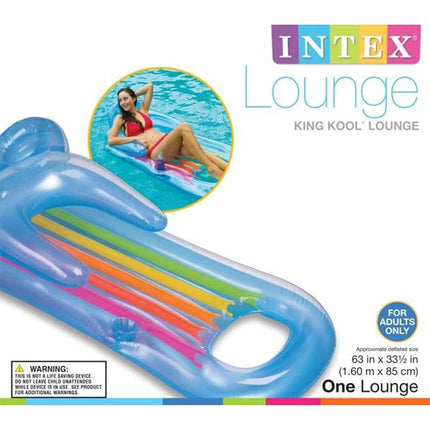 Intex Sit N Float Inflatable Lounge, 60" X 39", (Colors May Vary), 1 Pack