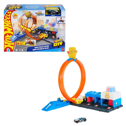 ​Hot Wheels City Super Police Station Playset & To