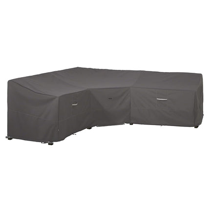 Classic Accessories Ravenna Garden V-Shaped Sectional Sofa Cover, Dark Taupe/Mushroom/Espresso (254cm, V-Shaped) 56-032-015101-EC