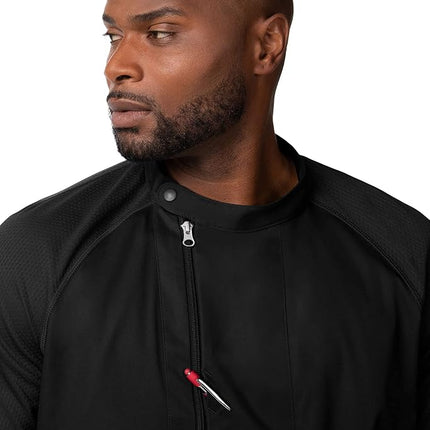 Chef Works Men's Varkala Chef Coat, Black, M