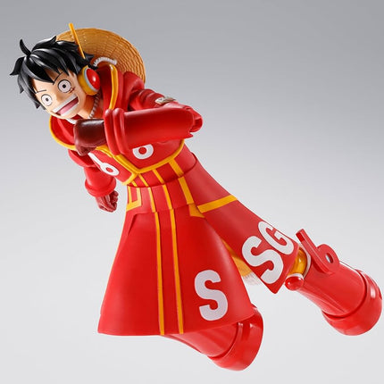 TAMASHII NATIONS S.H. Figuarts One Piece Monkey D. Luffy - Miraishima Egg Head - Approx. 5.9 inches (150 mm), PVC & ABS Pre-Painted Action Figure