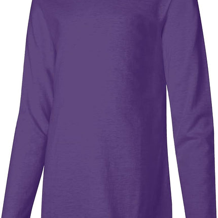 Hanes Girls` Long-Sleeve Crewneck T-Shirt, K123, XS, Purple Crush