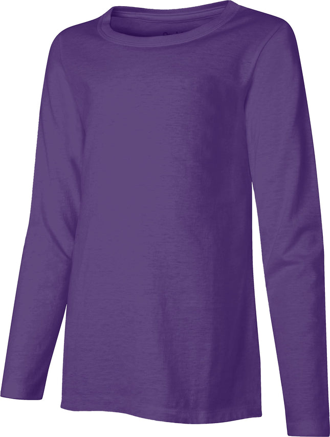 Hanes Girls` Long-Sleeve Crewneck T-Shirt, K123, X