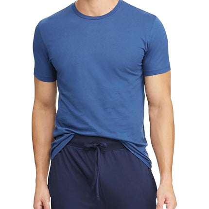Polo Ralph Lauren Men's Big & Tall Classic Fit Cotton Crew Undershirt 3-Pack, Andover Heather/Cruise Navy, Bali Blue/White, Cruise Navy/White, XXL
