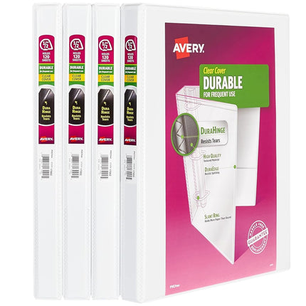 Avery Durable View 3 Ring Binder, 1/2 Inch Slant R
