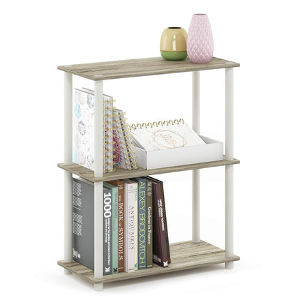 Furinno TURN-N-TUBE Storage Shelves, 3-Tier Book S
