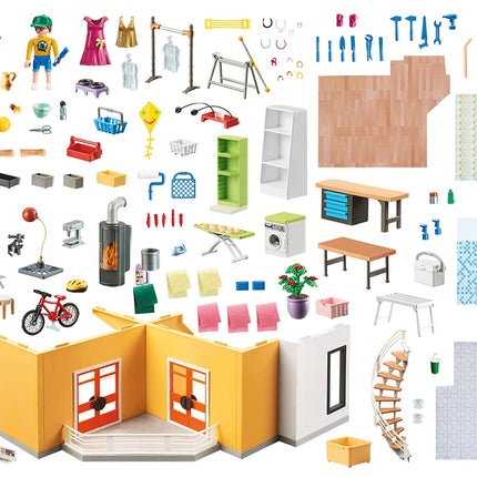Playmobil City Life 70986 Ampliación de la Casa Moderna, Con Efectos Luminosos, Juguete para Niños a Partir de 4 Años