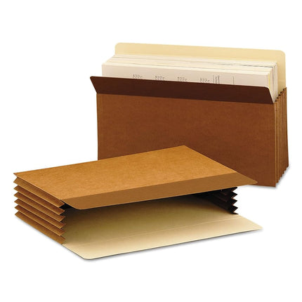 Smead Easy Grip® File Pocket, Straight-Cut Tab, 5-1/4" Expansion, Legal Size, Redrope, 10 per Box (73211)