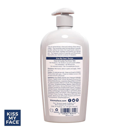 Kiss My Face Lavender & Shea Butter Moisture Shave, 11-Ounce Pumps (Pack of 4)