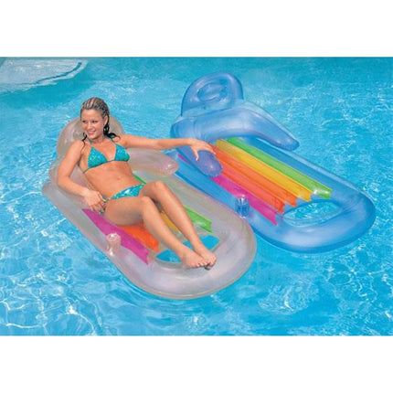 Intex Sit N Float Inflatable Lounge, 60" X 39", (Colors May Vary), 1 Pack