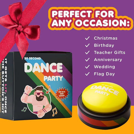 30 Second Dance Party - The Button | Dance Party Button with Music | Gag Gifts | Office Toys