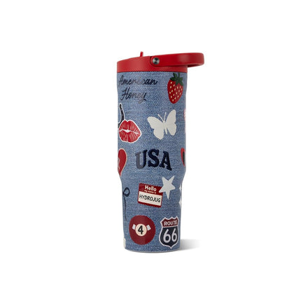 HydroJug Sport 32 oz Insulated Stainless Steel Water Bottle, American Honey