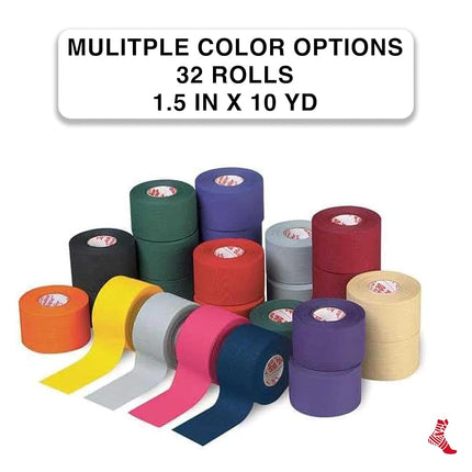 MUELLER Sports Medicine MTape Rolls Team Pack, Quality Athletic Tape, Easy to Tear for Fast & Effective Taping, 1.5" x 10 Yards Per Roll, 32 Rolls, Royal Blue