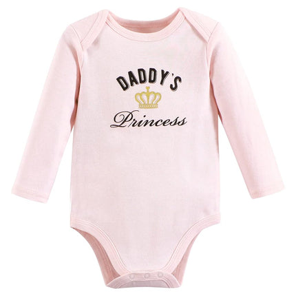 Hudson Baby Grenouillères unisexe à manches longues en coton, Daddys Princess, 9-12 mois