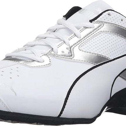 PUMA Mens Tazon 6 Cross Trainer, White Silver Black, 9.5