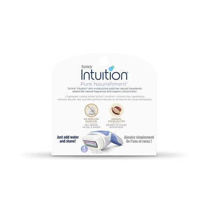 Intuition Schick Refill, Pure Nourishment Razors for Women | Razor Blades Refill with Organic Cocoa Butter, 6 Count (Pack of 1)