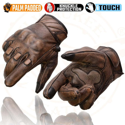 Milwaukee Leather Men's Leather Gloves (Distressed Brown, M)