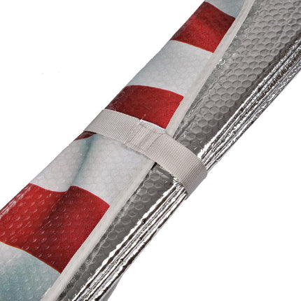 BDK USA Eagle Flag Auto Sun Shade for Car SUV Truck - Stars & Stripes - Bubble Foil Jumbo Folding Accordion for Windshield (AS-764)