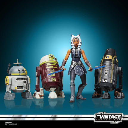 Star Wars The Vintage Collection L'Évasion de l'Ordre 66, The Clone Wars, Pack de 4 Figurines de Collection Ahsoka Tano & Droïdes de 9,5 cm (Exclusivité Amazon)